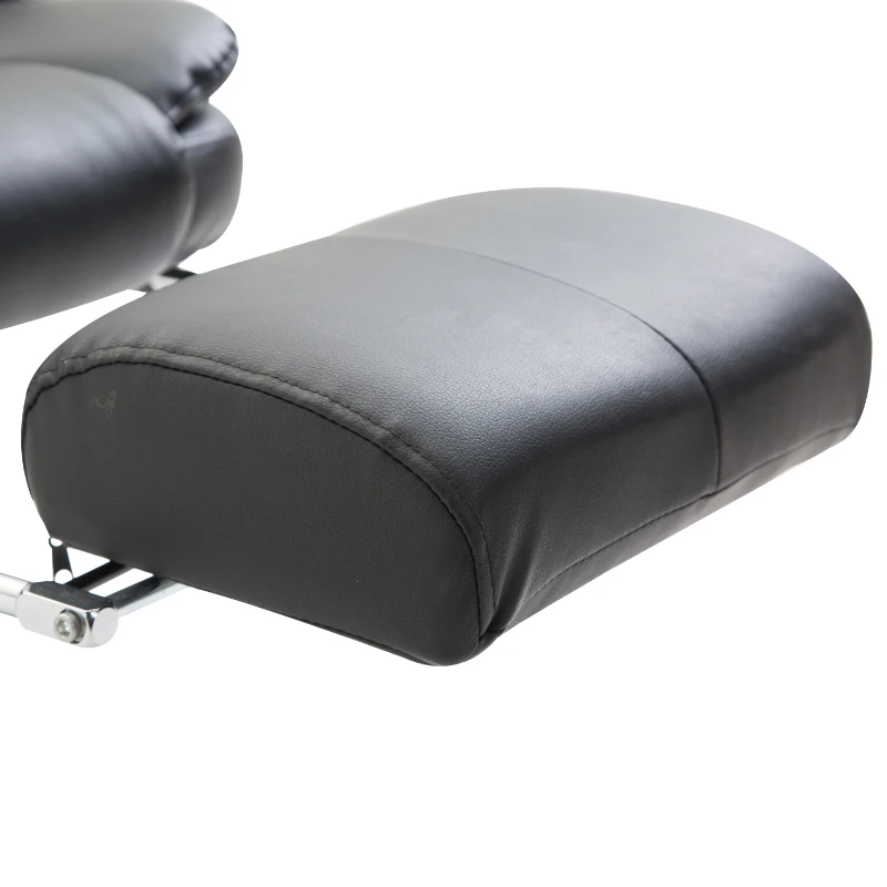 HomCom Cadeira de Escritório Ergonómica Reclinável 145° e Giratória 360º com pousa-pés - 64,5x69x117-127cm