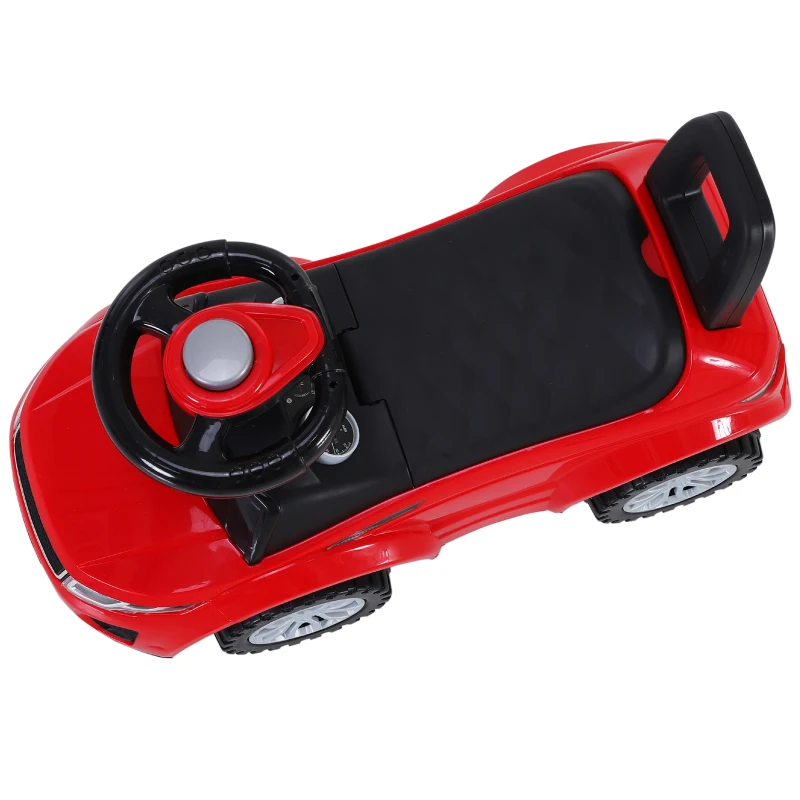 HOMCOM Carro andador para bebé sem Pedais com Alto-falante 60x38x42cm Vermelho
