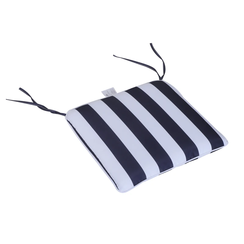 Outsunny Kit de 6 Almofadas para Cadeiras de Sala de Jantar Almofadas de Assento Desmontável e Lavável para Cozinha Jardim 42x42x5cm