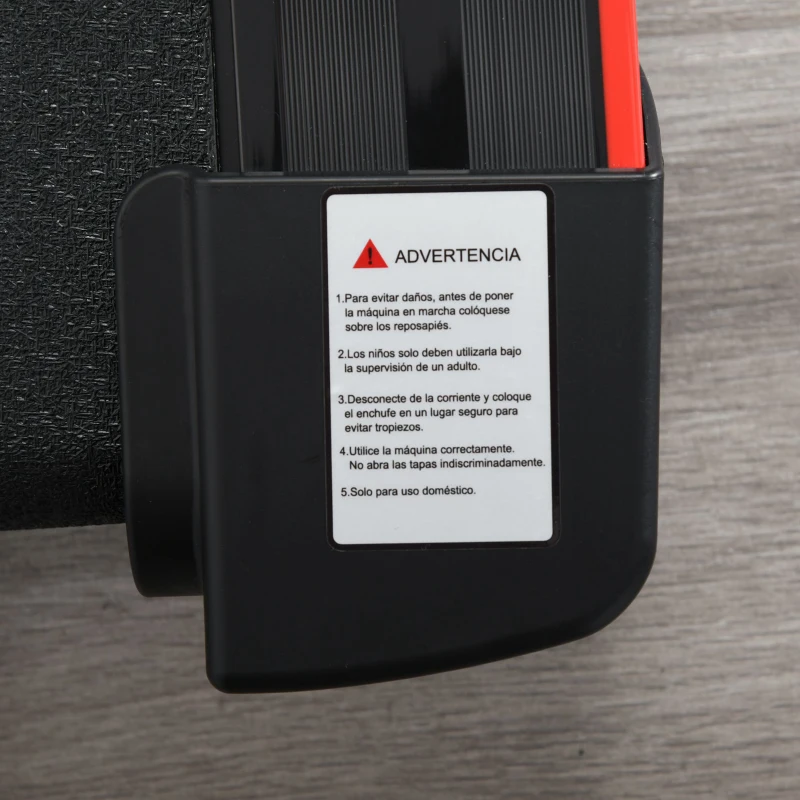 HOMCOM Passadeira Elétrica Dobrável Velocidade até 6km/h Passadeira com Controlo Remoto Ecrã LED e Rodas para Treinamento em Casa 133x61x103cm Preto