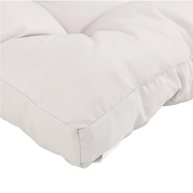 Outsunny Almofada de palete com encosto  Almofada para banco  rede balanço interna externo  120x80x12 cm creme