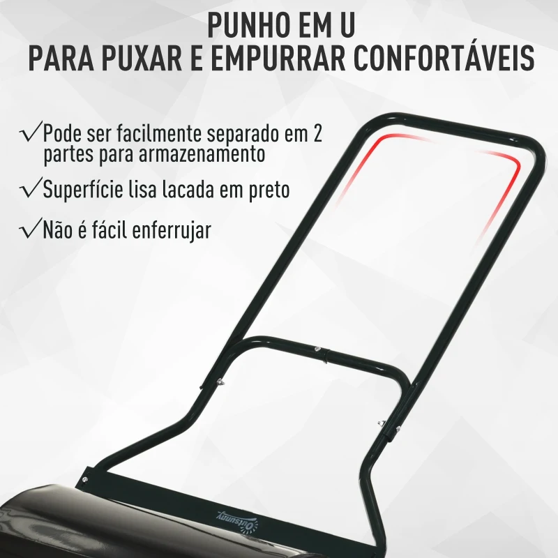 Outsunny Rolo de jardim 30L de aço preenchido com água ou areia 32x40cm Cabo destacável