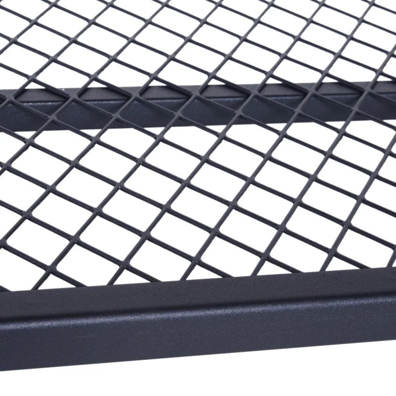 HOMCOM Mesa de Centro com Prateleira Mesa Auxiliar Multifuncional Estilo Industrial para Sala de Estar Dormitório Metal e Madeira 106x60x45cm Madeira e Preto