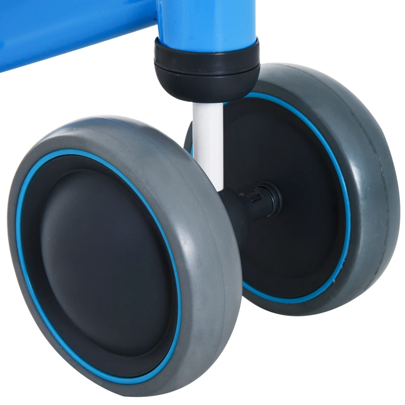 HomCom® Triciclo bicicleta sem pedais para crianças acima de 18 meses Azul 47x19x35cm