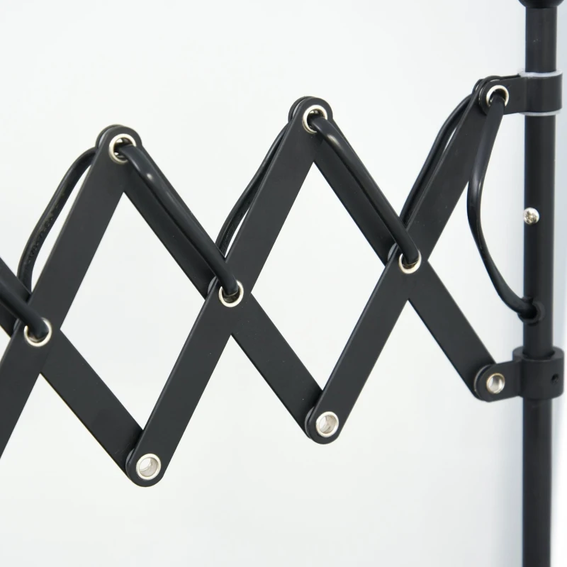 HOMCOM Lâmpada de pé com braço extensível tela ajustável Pedal interruptor Bulb Max. 40W Estrutura de metal Ф25x140 cm preto