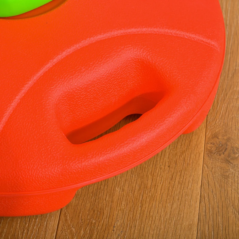 HOMCOM Tabela de Basquetebol Infantil para Crianças acima de 3 anos Altura Ajustável 2 Bolas e Inflador 52,5x44x120-160cm Amarelo Verde Vermelho