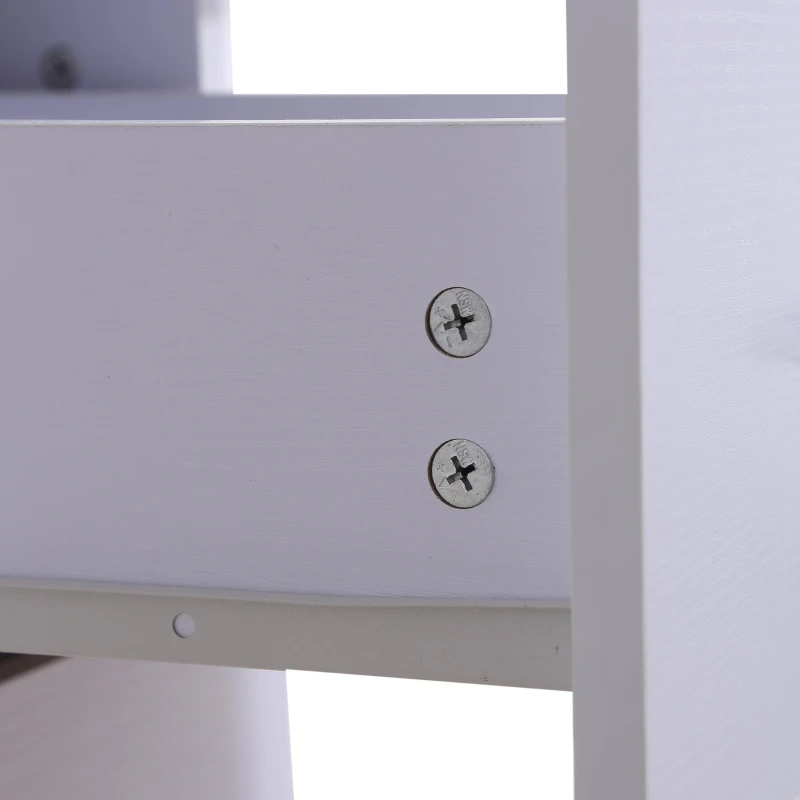 HOMCOM Mesa de Computador de Mesa para Casa Escritório 3 Gavetas 3 Prateleiras Móveis de Escritório 120x49x72 cm