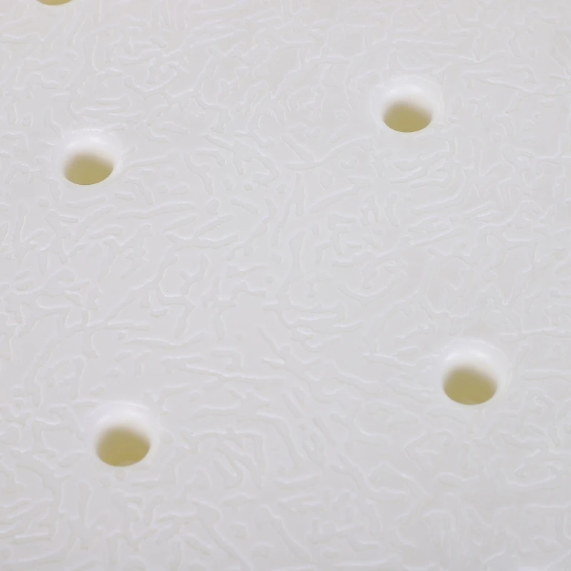 HOMCOM Cadeira para Duche Antiderrapante com Altura Ajustável em 6 Níveis Apoio para os Braços e Encosto 51,5x51,5x71-84 cm Branco