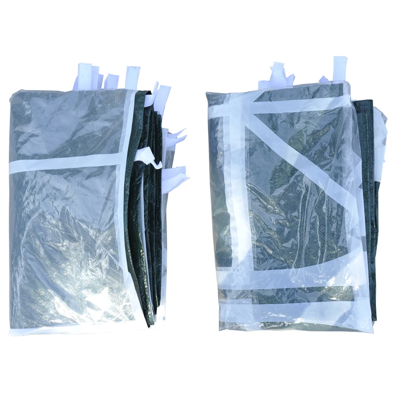 Outsunny Conjunto de 2 Paredes Laterais para Tendas de 3x3m e 3x6m Paredes Laterais para Tendas com Janelas Transparentes 293x193cm Verde Escuro