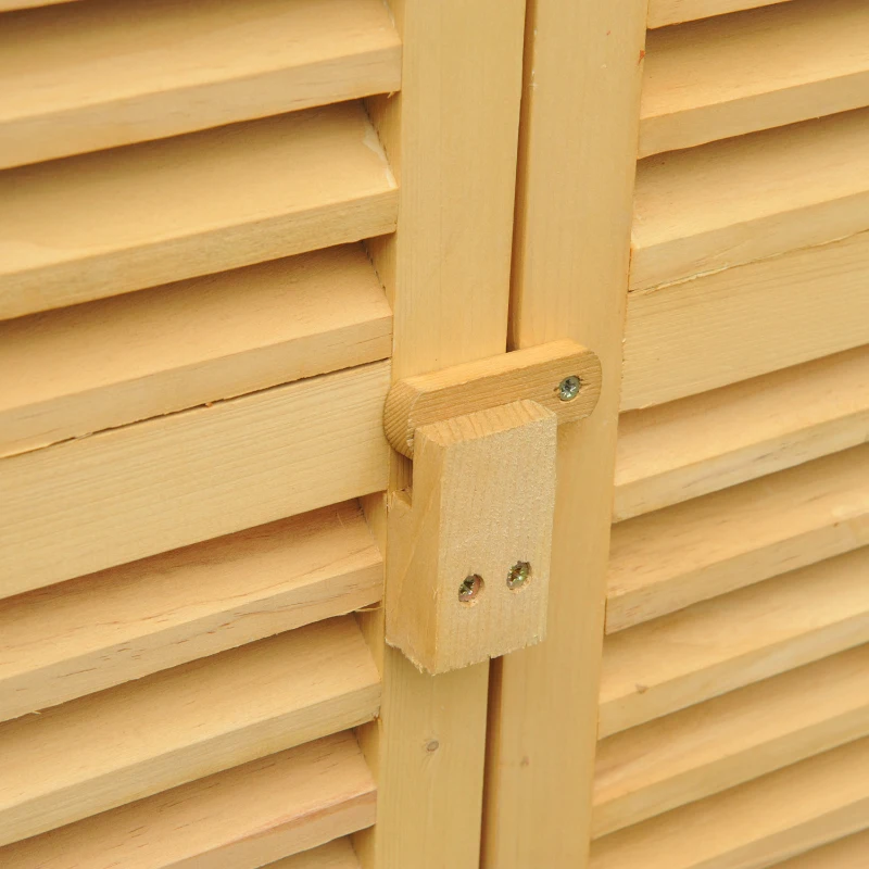 Outsunny Armário para Utensílios de Jardinagem com Persiana Madeira 87 x 46,5 x 160 cm