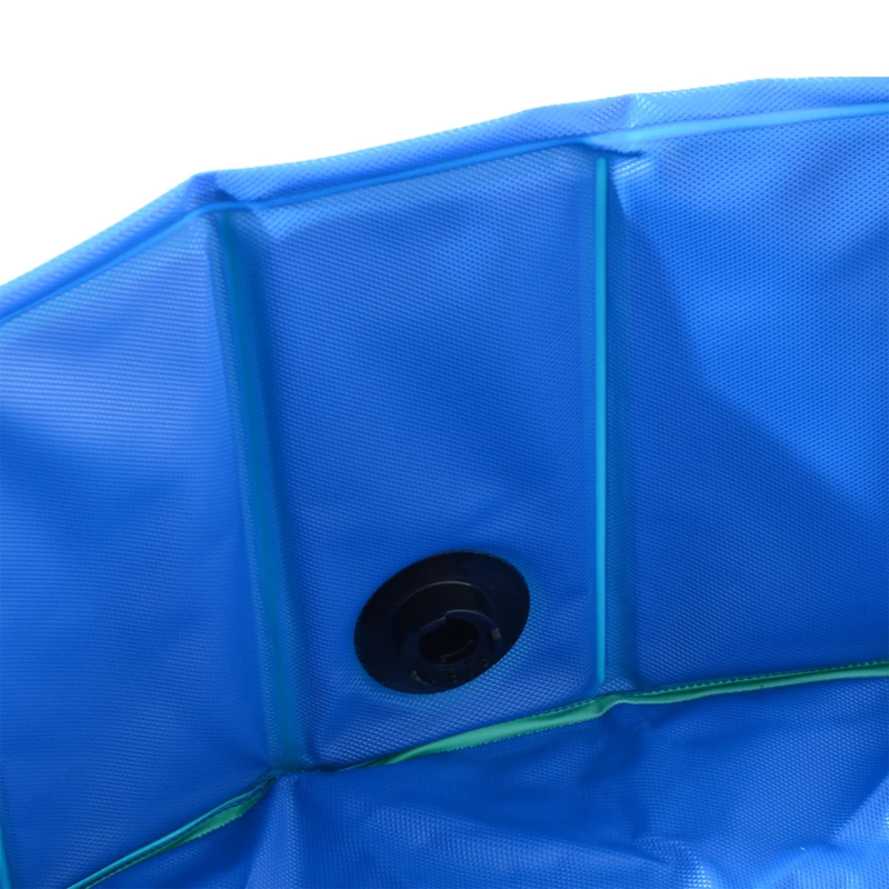 PawHut Piscina dobrável Ø160x30cm para animais de estimação PVC Antiderrapante Resistente ao desgaste turquesa