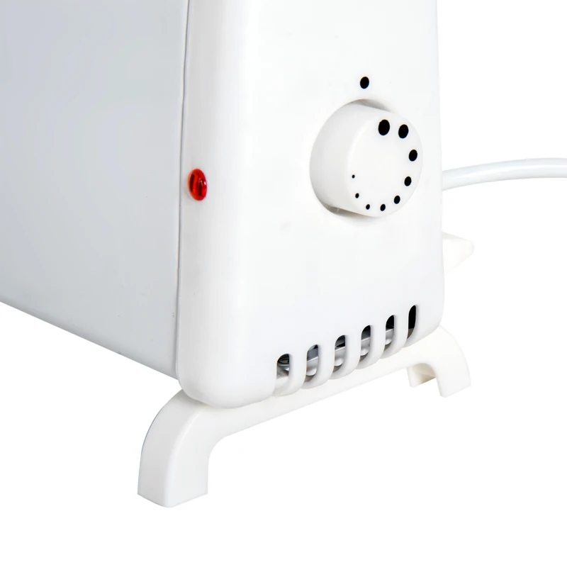 HomCom® Mini Aquecedor 400-450W Aquecedor Eléctrico com Termóstato Temperatura Ajustável 0-90℃ 27.5x12.7x27.5cm