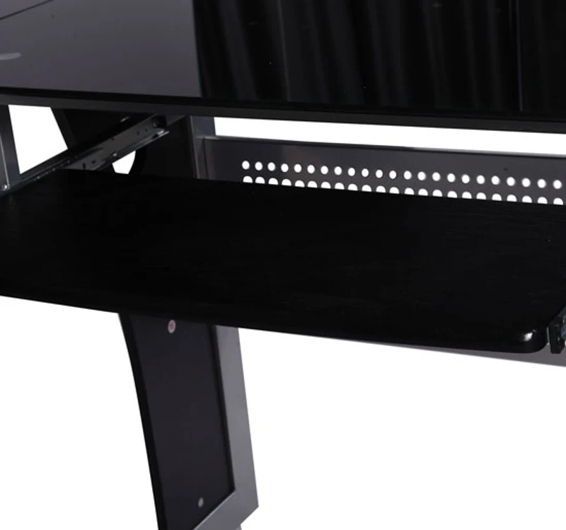 HomCom Secretária de Vidro para Computador de Canto em Forma de “L”