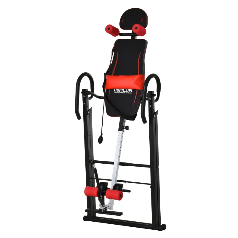 HOMCOM Mesa de Inversão Dobrável com Cintura Acolchoada e Cinto de Segurança Carga Máxima 150 kg
