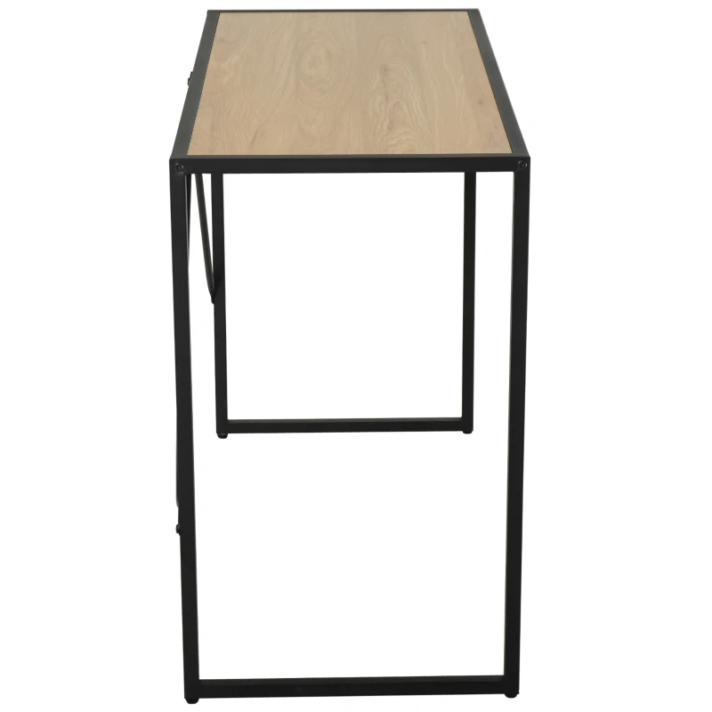 HOMCOM Mesa de escritório com Gaveta projeto Compacto Retro 110x45x76 Cor Madeira