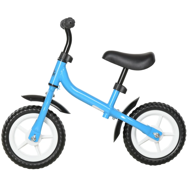 HOMCOM Bicicleta sem Pedais Infantil Altura Ajustável para Principiantes acima de 3 Anos com Rodas com Relevo Bicicleta de Equilíbrio 71x32x56cm Azul
