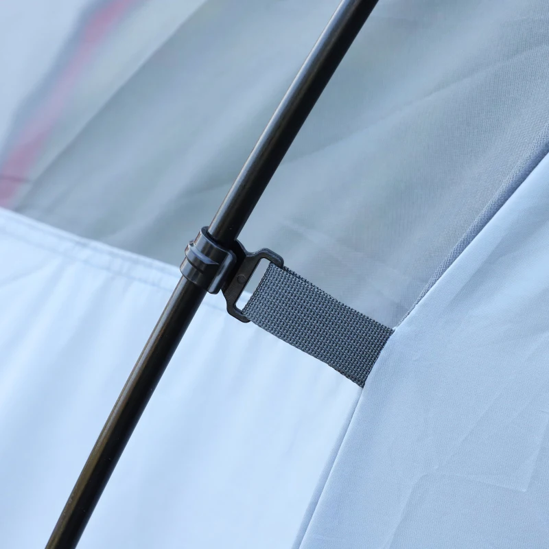 Outsunny Tenda de Campismo para 4-5 Pessoas Impermeável 3000mm+ Anti UV com Bolsa de Transporte e Gancho para Luz 455x230x180cm Cinza