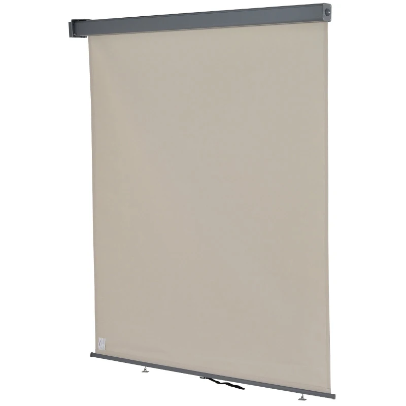 Outsunny Toldo Vertical de Parede com Alça para Sombra e Privacidade 160x250 cm Bege