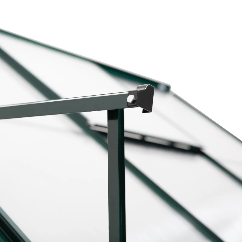 Outsunny Estufa de Policarbonato com Telhado Ajustável Resistente a UV para Jardinagem 192x125x221 cm Transparente e Verde