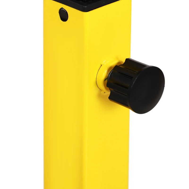 HOMCOM Estação Dip de Musculação Barras com Altura Ajustável Suporte para Treinar Abdominais Costas Carga Máx. 100kg 66x75x83-119cm Amarelo