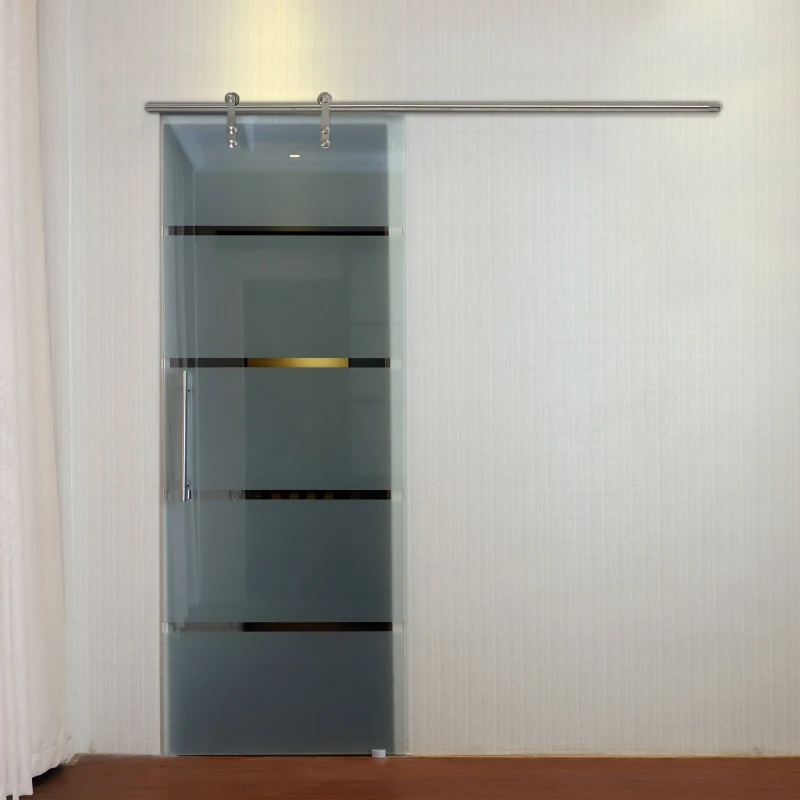 HOMCOM Acessórios para portas deslizantes Montagem de trilhos para portas deslizantes Sistema de trilhos de aço inoxidável com parafusos auto-roscantes e de expansão Ф2,5x200 cm