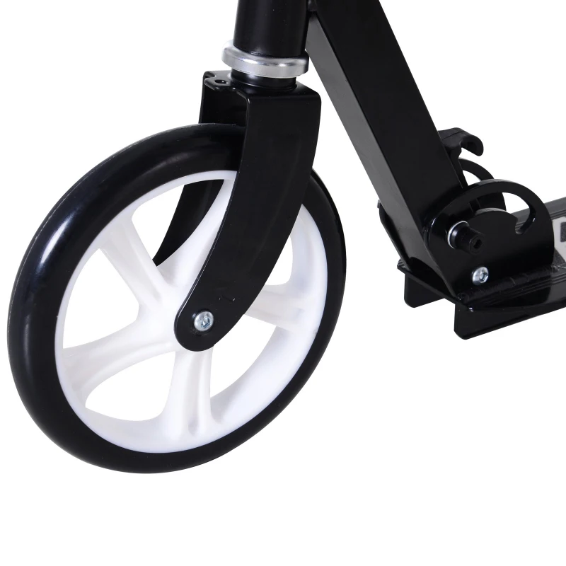 HOMCOM Trotinete Dobrável  para Adultos e Crianças (acima de 14 anos)  com Freio Rodas Grandes Guiador Altura Ajustável 86/92 / 98cm  Carga 100kg