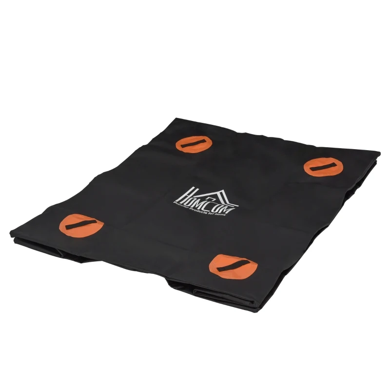 HOMCOM Saco de teto impermeável dobravel  Rack de teto de carro Portátil para viagens longas  Capacidade de 424 litros  e carga80 kg 114x87x45 cm Preto