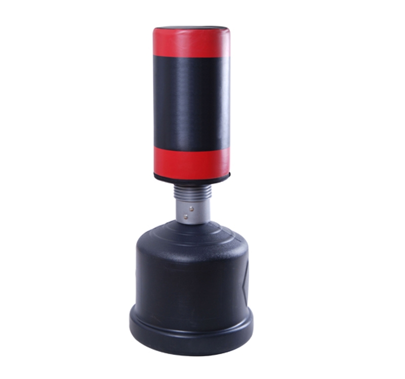 Boneco de boxe tipo Saco de Pé para Boxe e Punching- Máquina de Boxe- Preto e Vermelho- Altura regulável 160-185 cm