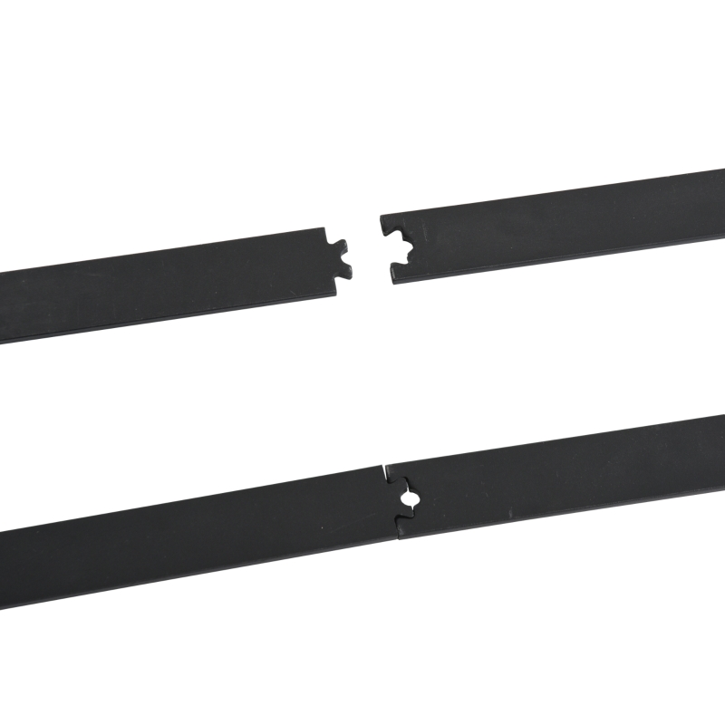 HOMCOM Kits de acessórios para porta deslizante dupla com trilhos de 200 cm de aço preto