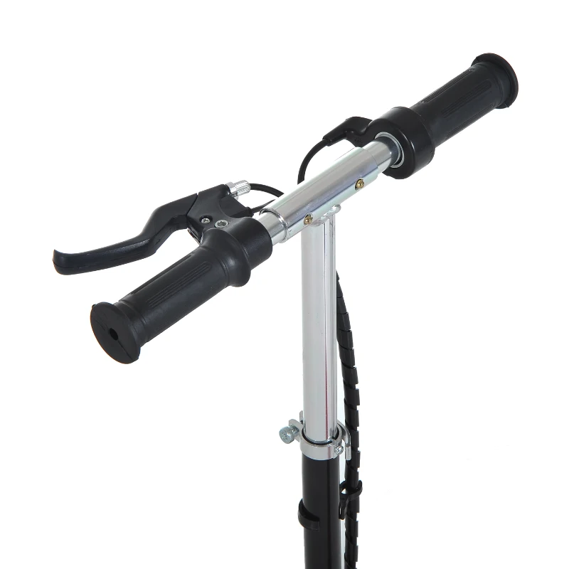 HomCom Trotinete Elétrica Dobrável E-Scooter Bateria 120 W Guiador Assento Ajustável Travão Pé de apoio Vermelho