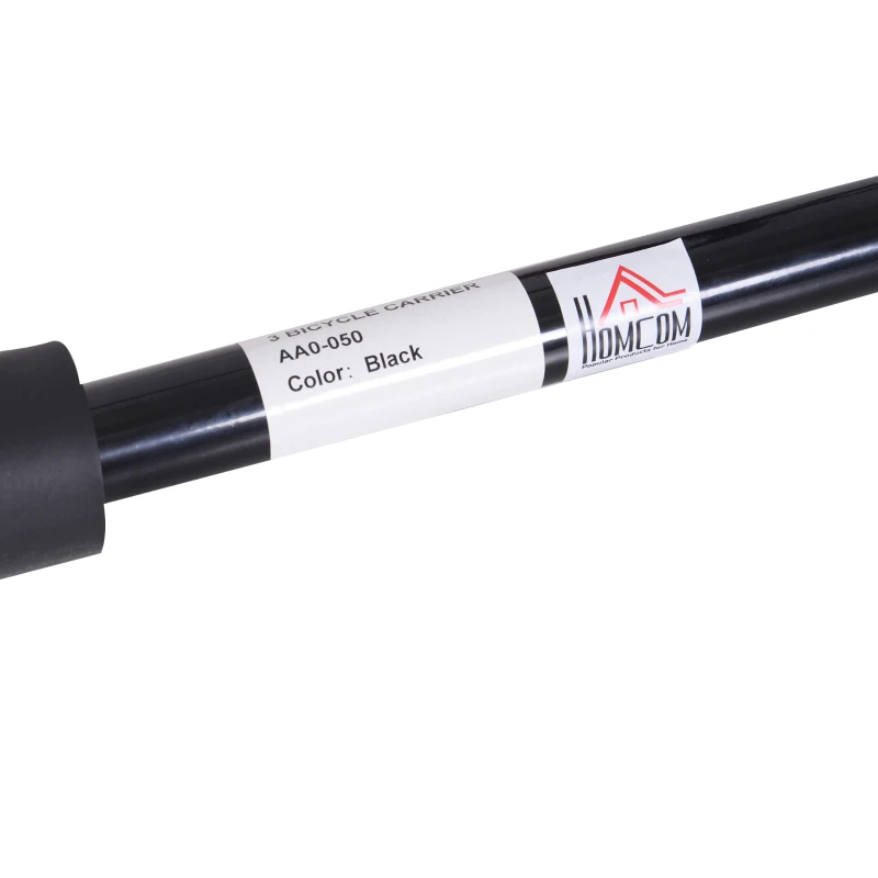 HOMCOM Suporte de Bicicleta Universal suporte de 3 bicicletas Carga 40 kg 68x52x60 cm Aço e Alumínio