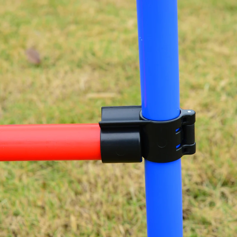 Kit de Treino Cães Agilidade Salto Polo Túnel Equipamento Azul Vermelho NUE