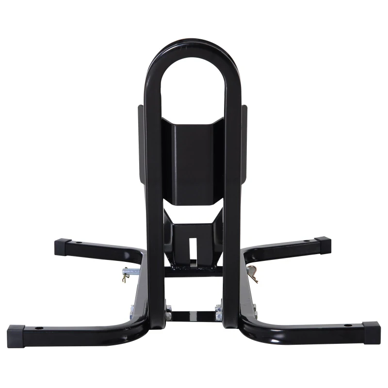 HOMCOM Suporte ajustável da roda da motocicleta do metal do estacionamento da motocicleta para as rodas ∅43/48/53 cm