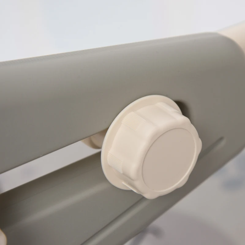 HOMCOM Conjunto de Mesa Conversível e Cadeira para Crianças acima de 12 Meses com 3 Marcadores e 1 Borracha 65x48x66,7 cm Cinza e Branco