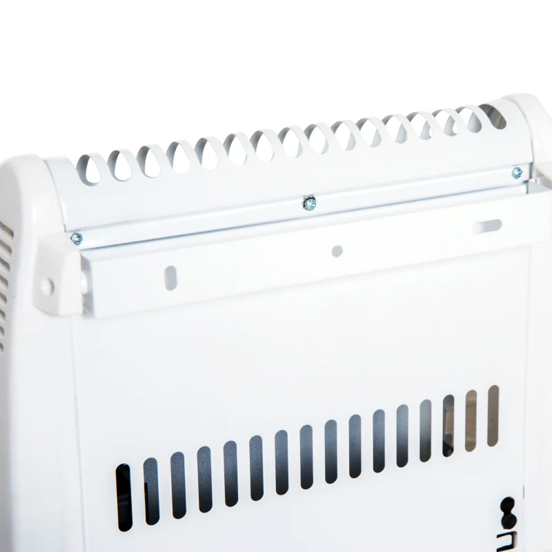 HomCom® Mini Aquecedor 400-450W Aquecedor Eléctrico com Termóstato Temperatura Ajustável 0-90℃ 27.5x12.7x27.5cm