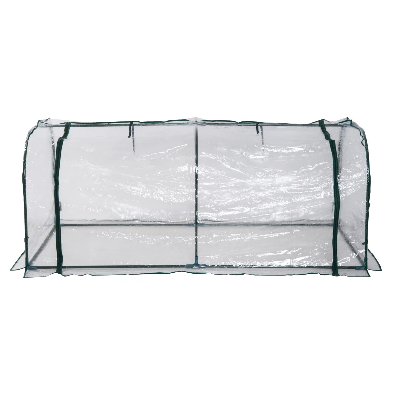 Outsunny Estufa transparente para jardim ou terraço - Aço, plástico e polietileno - 200x100x80 cm