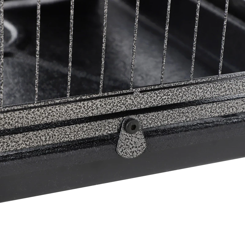 PawHut Gaiola grande para Roedores 80x52x128 cm Casa de 4 Alturas com Rampas Suspensa Rede Bandeja Removível Rodas Portas Cinza Prateado