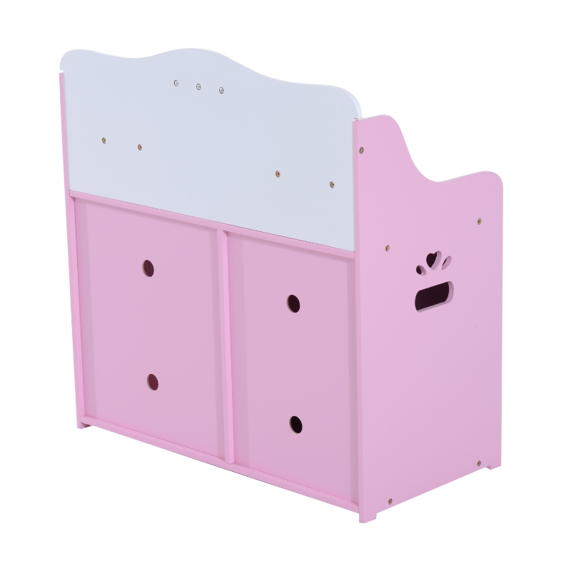 HomCom Cozinha de Brincar de Madeira para Crianças +3 Anos com Acessórios Multicor - 60x30x62cm