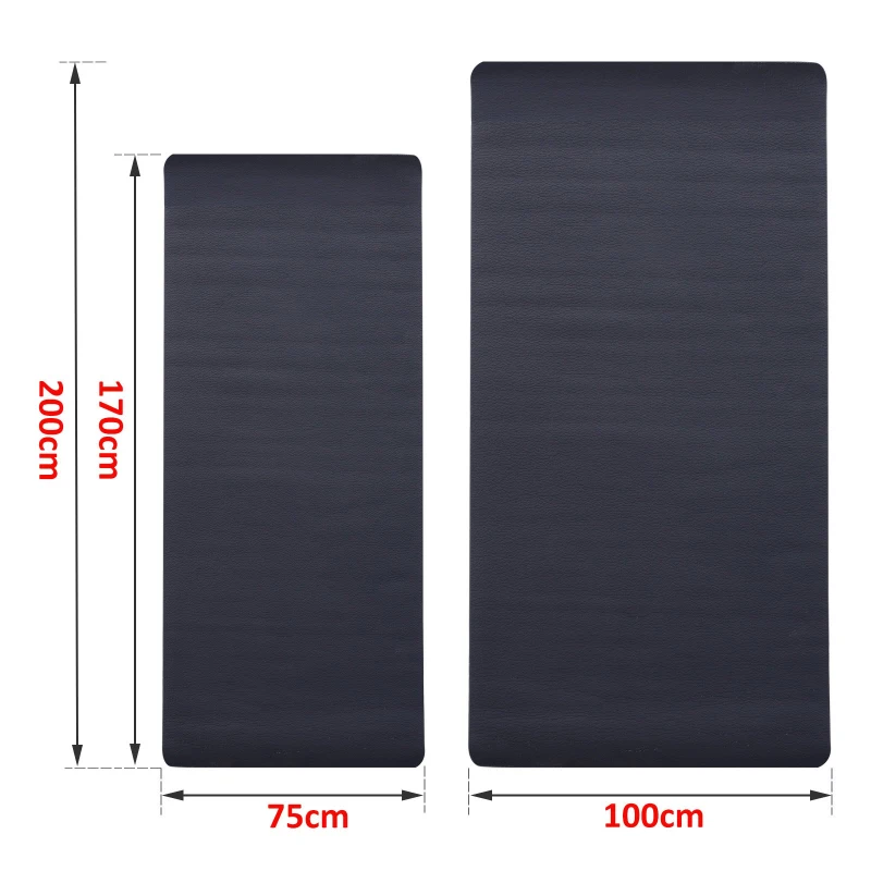 HOMCOM Esteira para Aparelho de Treinamento Tapete de fitness Bicicleta elíptica Fita em execução Yoga Ginásio Proteção de solo 4 mm 170x75cm