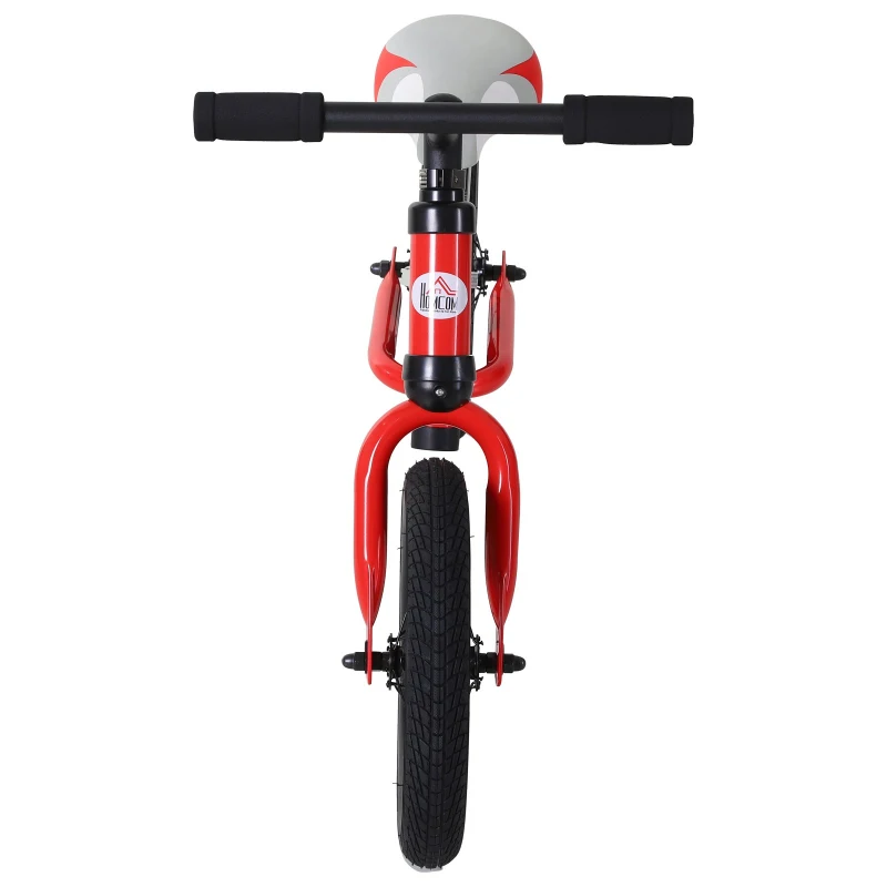 HOMCOM Bicicleta sem pedais Altura do assento ajustável 31-45cm para crianças acima de 2 anos Vermelho