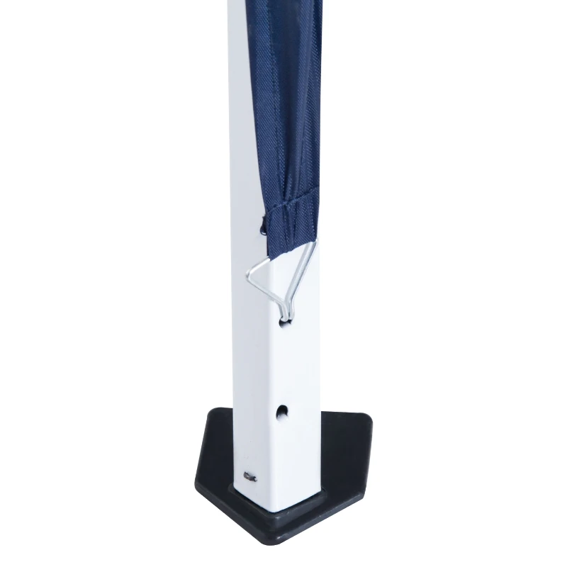 Outsunny Tenda Dobrável Tenda com Desenho Pop Up para Jardim Campismo Festas Eventos Aço e Oxford 297x297x250 cm Azul