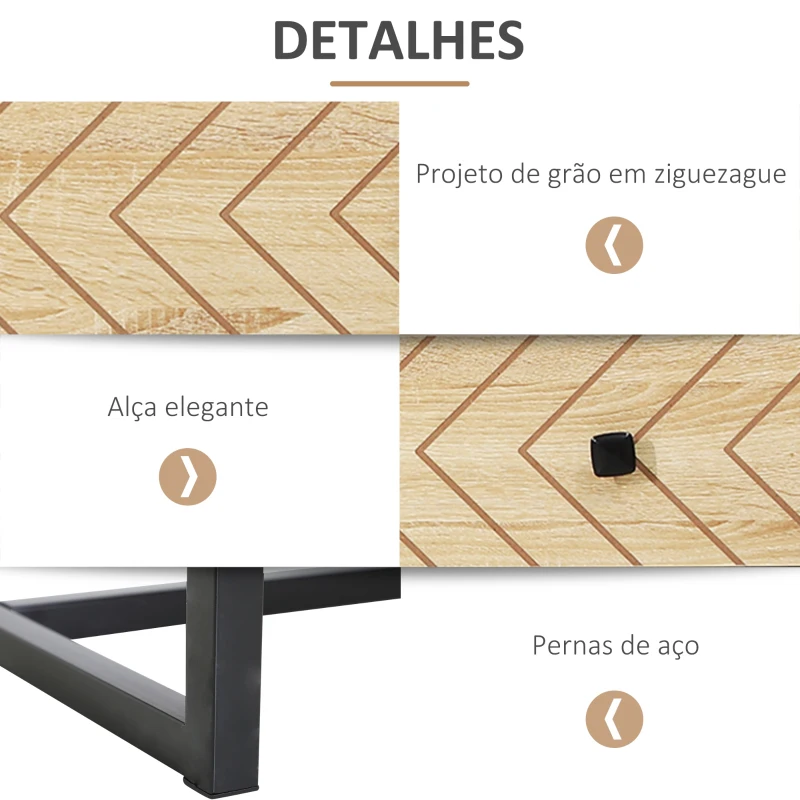HOMCOM Cómoda com 6 Gavetas Estilo Retrô Móvel Auxiliar de Madeira para Sala de Estar Corredor 120x39,5x71 cm Madeira e Preto