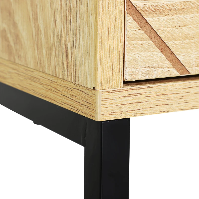 HOMCOM Cómoda com 6 Gavetas Estilo Retrô Móvel Auxiliar de Madeira para Sala de Estar Corredor 120x39,5x71 cm Madeira e Preto