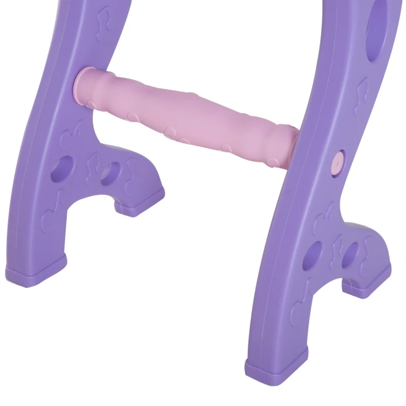 HOMCOM Piano Infantil 37 Teclas Teclado Eletrônico Brinquedo Educacional para Crianças + 3 Anos com Microfone Banco de Luzes e 22 Canções USB/MP3 Karaokê Rosa