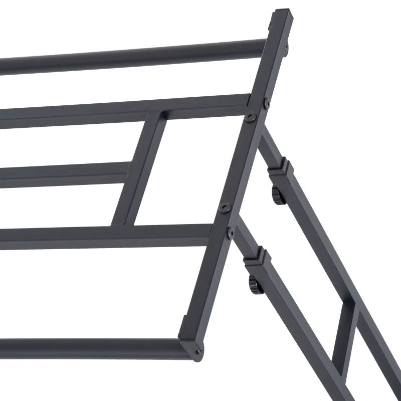 HomCom® Cabide Burro Ajustável com Rodas Barra para Pendurar Roupa com Estante Superior Cabide de Pé