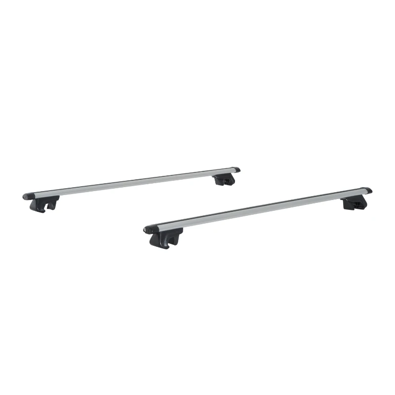 HomCom Barras de Carro Universal com Chave Alumínio Prata 135 cm