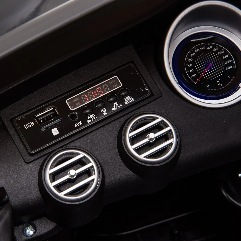 HOMCOM Carro Elétrico Mercedes AMG 12V para Crianças de 3-5 Anos com Controle Remoto Música Luzes Abertura da Porta 115x70x55cm Preto