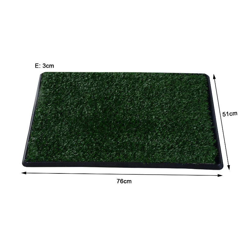 PawHut Tapete para Cães Preto Verde PP PE PS 51 x 76 x 3 cm
