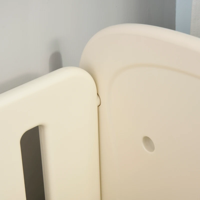 HOMCOM Berço para bebê 0-3 anos ajustável em 2 alturas conversível em balanço carga 25kg 107x70x100 cm bege