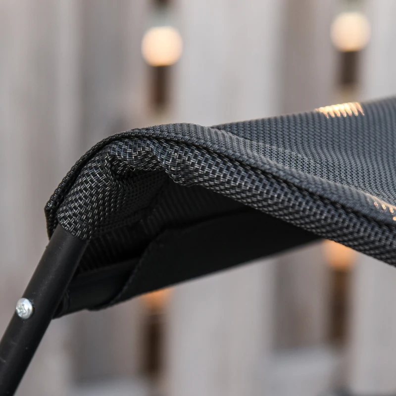 Outsunny Espreguiçadeira Dobrável Gravidade Zero com Toldo Apoio para os Braços Espreguiçadeira Reclinável com Bandeja Removível 90x67x110cm Preto